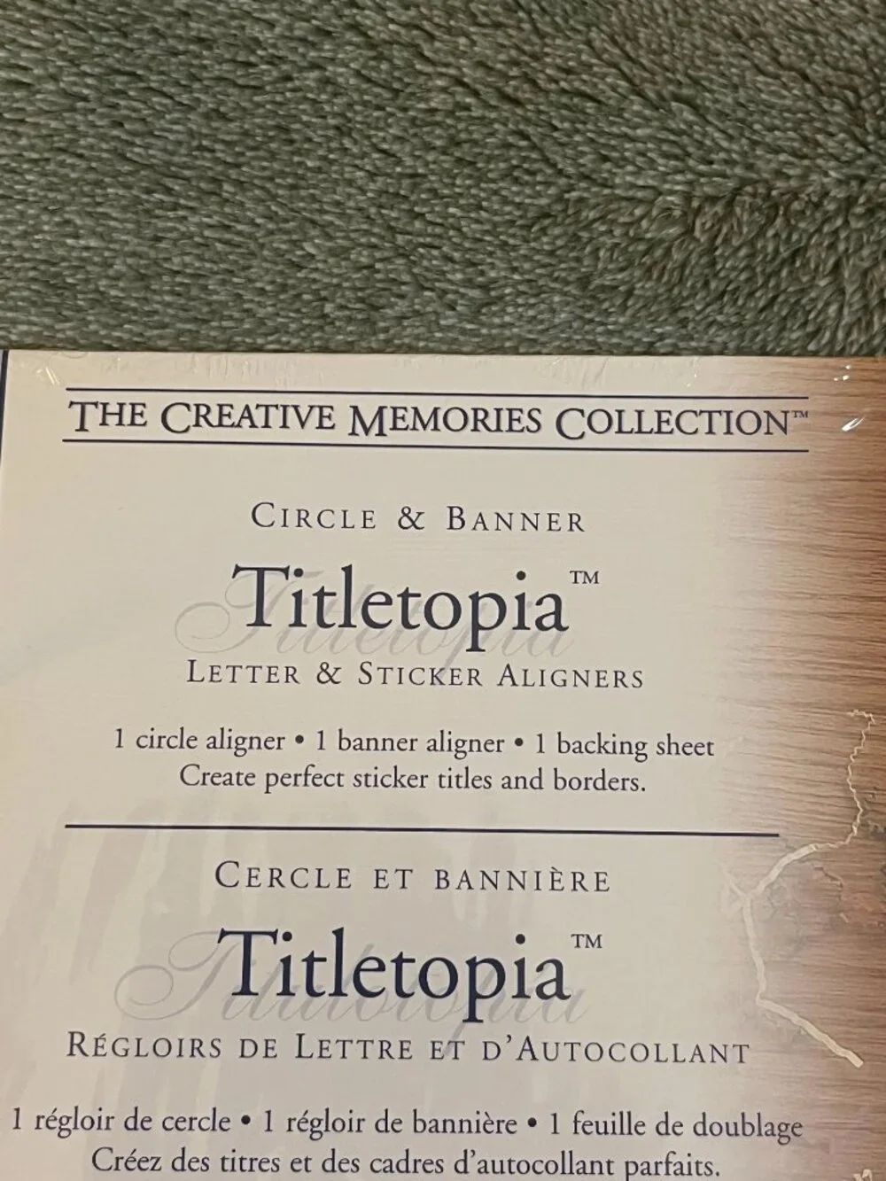 Creative Memories Titletopia Circle and Banner new sealed package aligners USA